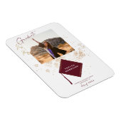 Magnet Flexible Photo Burgundy Graduation Party Faire-part (Côté Droit)
