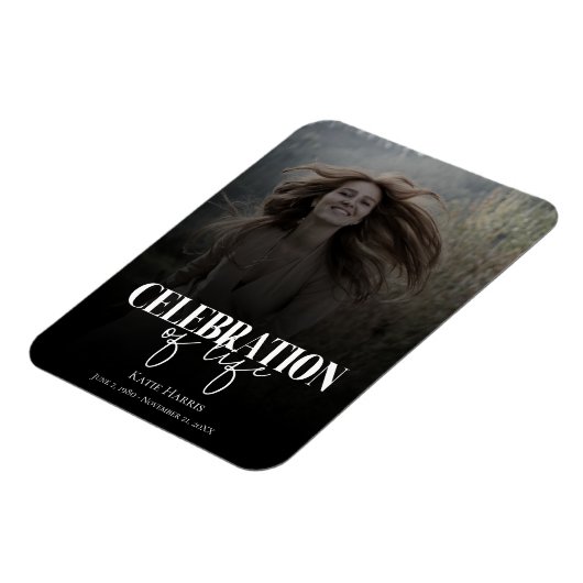 Magnet Flexible Photo Celebration of Life Funeral Program (Côté Gauche)