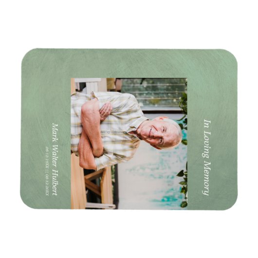 Magnet Flexible Photo Cher On Se Souvient De Faux Effet Métallique (Horizontal)