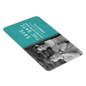 Magnet Flexible Photo Code binaire turquoise Enregistrer l'aimant  (Côté Droit)