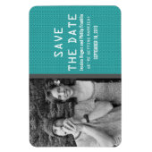 Magnet Flexible Photo Code binaire turquoise Enregistrer l'aimant  (Vertical)