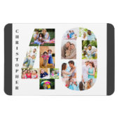 Magnet Flexible Photo Collage dans le numéro 40 - 40e anniversaire (Horizontal)
