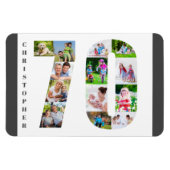 Magnet Flexible Photo Collage dans le numéro 70 - 70e anniversaire (Horizontal)