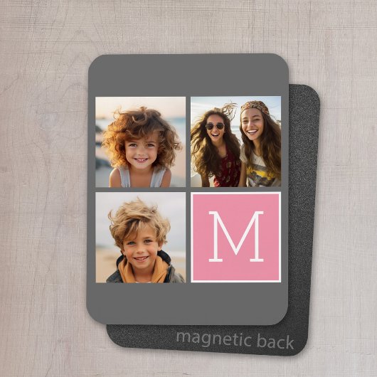 Magnet Flexible Photo Collage Instagram tendance Monogramme person