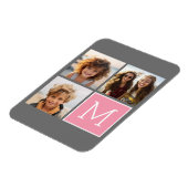 Magnet Flexible Photo Collage Instagram tendance Monogramme person (Côté Gauche)