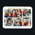 Magnet Flexible Photo Collage Name<br><div class="desc">Photo collage name magnet. Six photos to replace with your own favorites. Easy to change the photos and text from the product page.</div>