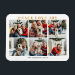 Magnet Flexible Photo Collage Name<br><div class="desc">Photo collage name magnet. Six photos to replace with your own favorites. Easy to change the photos and text from the product page.</div>