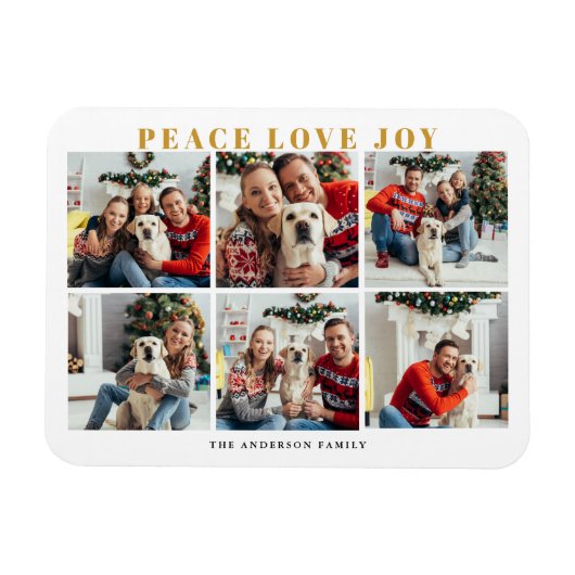 Magnet Flexible Photo Collage Name  (Horizontal)
