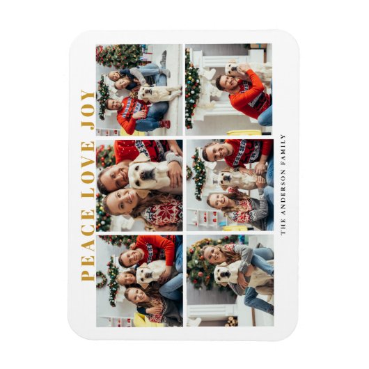 Magnet Flexible Photo Collage Name  (Vertical)
