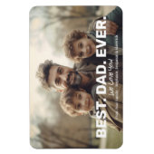 Magnet Flexible Photo complète avec Best Papa Ever - Salutation Wh (Vertical)