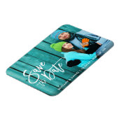 Magnet Flexible Photo Couple Enregistrer La Date Moderne Brosse Sc (Côté Gauche)