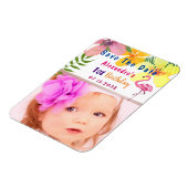 Magnet Flexible Photo d'anniversaire floral tropical Enregistrer l (Côté Gauche)