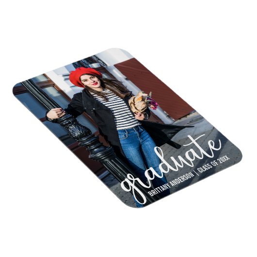 Magnet Flexible Photo d'annonce de remise de diplôme en écriture m (Côté Droit)