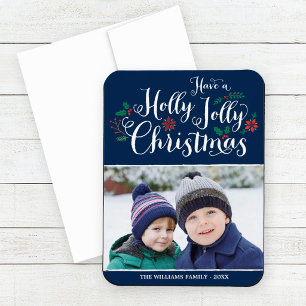 Magnet Flexible Photo de baie bleue marine Noël gai et joyeux