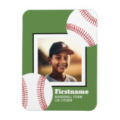 Magnet Flexible Photo de baseball Ajouter votre nom - Peut modifie (Vertical)