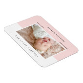 Magnet Flexible Photo de bébé fille rose moderne (Côté Droit)