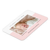 Magnet Flexible Photo de bébé fille rose moderne (Côté Gauche)