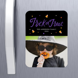 Magnet Flexible Photo de Candy Corn Trick or Treat pour Halloween