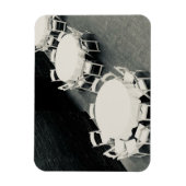 Magnet Flexible Photo de chaises et tables blanches (Vertical)