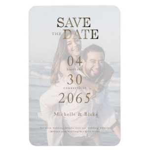 Magnet Flexible Photo de couple de plage pour mariage à annoncer