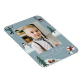 Magnet Flexible Photo de Falling Snow Whimsical Holiday (Côté Droit)
