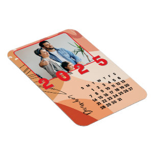 Magnet Flexible Photo de famille du calendrier du mois de décembre