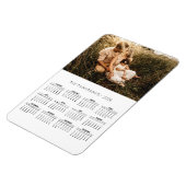 Magnet Flexible Photo de famille moderne 2026 Calendrier 12 mois (Côté Gauche)