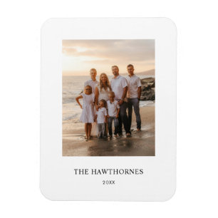 Magnet Flexible Photo de famille moderne noir et blanc