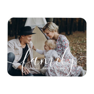 Magnet Flexible Photo de famille personnalisée avec nom personnal