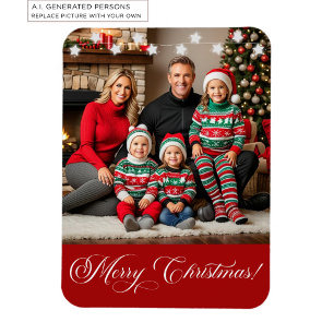 Magnet Flexible Photo de famille spécial Noël Silver Stars