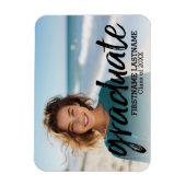 Magnet Flexible Photo de graduation tendance avec lettres brossées (Vertical)
