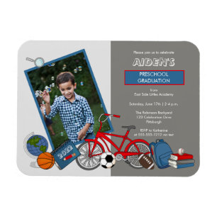 Magnet Flexible Photo de l'école maternelle Boy Graduation Party I