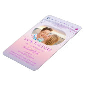 Magnet Flexible Photo de mariage céleste rose pourpre (Côté Gauche)