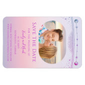 Magnet Flexible Photo de mariage céleste rose pourpre (Horizontal)