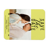 Magnet Flexible Photo de mariage moderne Chartreuse pour annoncer (Horizontal)