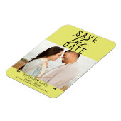 Magnet Flexible Photo de mariage moderne Chartreuse pour annoncer (Côté Gauche)