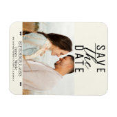 Magnet Flexible Photo de mariage moderne de mise en vente de date (Horizontal)