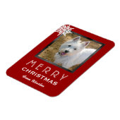 Magnet Flexible Photo de Noël 3x4 Salutation du chien / animal (Côté Gauche)