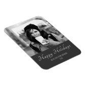Magnet Flexible Photo de Noël Black et White Custom Holiday (Côté Droit)