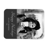 Magnet Flexible Photo de Noël Black et White Custom Holiday (Horizontal)