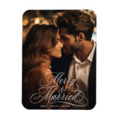 Magnet Flexible Photo de Noël des jeunes mariés joyeux et mariés (Vertical)