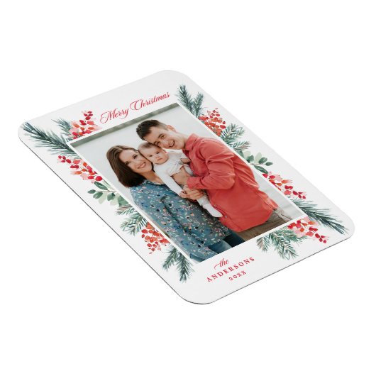 Magnet Flexible Photo de Noël Holly et À feuillage persistant (Côté Droit)