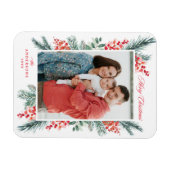 Magnet Flexible Photo de Noël Holly et À feuillage persistant (Horizontal)
