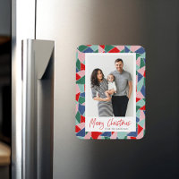 Photo de Noël joyeux en vitrail coloré