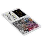 Magnet Flexible Photo de Noël moderne Black & Gold (Côté Droit)