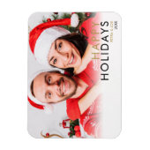 Magnet Flexible Photo de Noël simple et moderne pour couples, vaca (Vertical)
