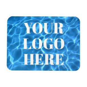 Magnet Flexible Photo de piscine Aqua Blue pour votre logo