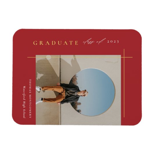 Magnet Flexible Photo de remise de diplôme moderne (Horizontal)