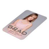 Magnet Flexible Photo de remise de diplôme rose gold moderne (Côté Gauche)
