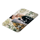 Magnet Flexible Photo de sauvegarde de date avec lettrage blanc su (Côté Gauche)